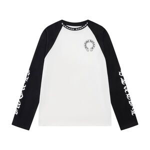 Chrome Hearts Black and white long-sleeved T-shirt